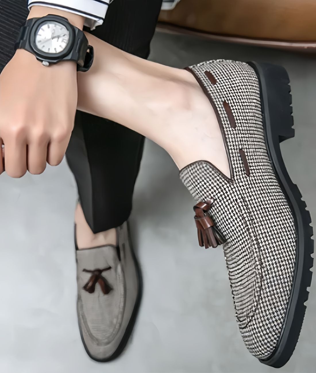 Mocassins À Gland Type Bateau Pour Homme