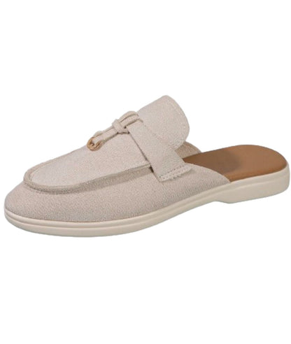 Mocassins À Glands Bi-Matière Effet Contrasté