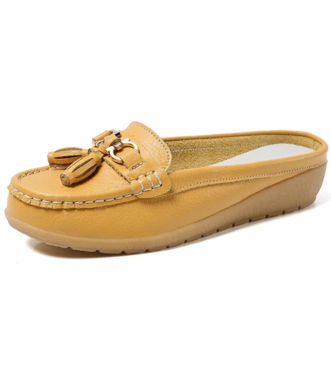 Mocassins À Glands Colorés À Talons Plats Pour Femme