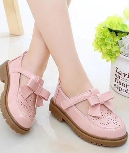 Mocassin à Glands en Cuir Rose Tendre – Enfant