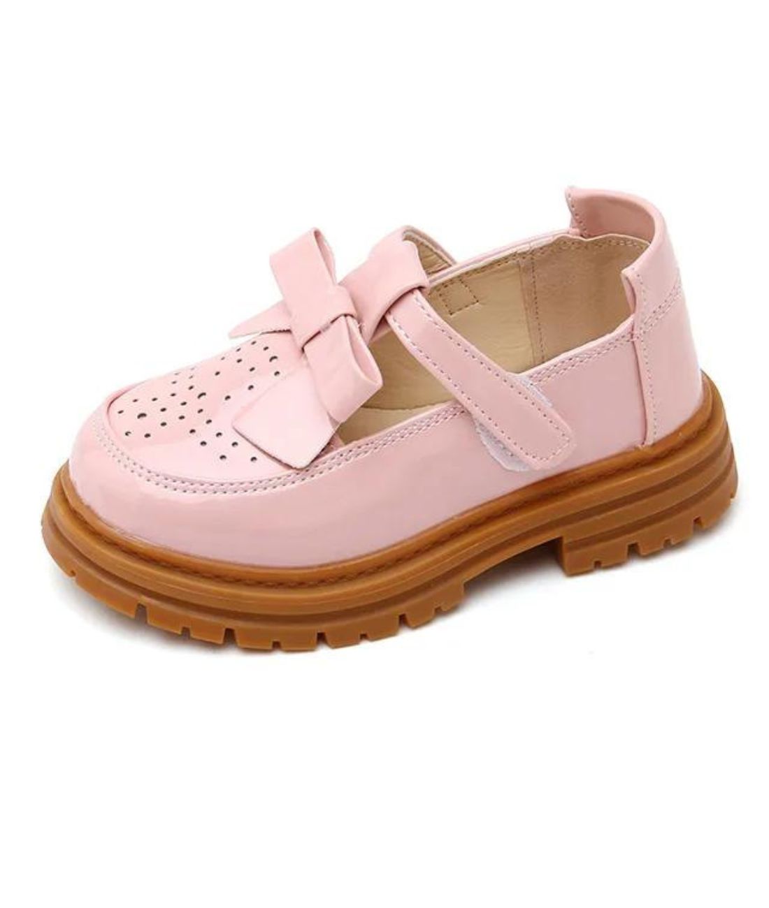 Mocassin à Glands en Cuir Rose Tendre – Enfant