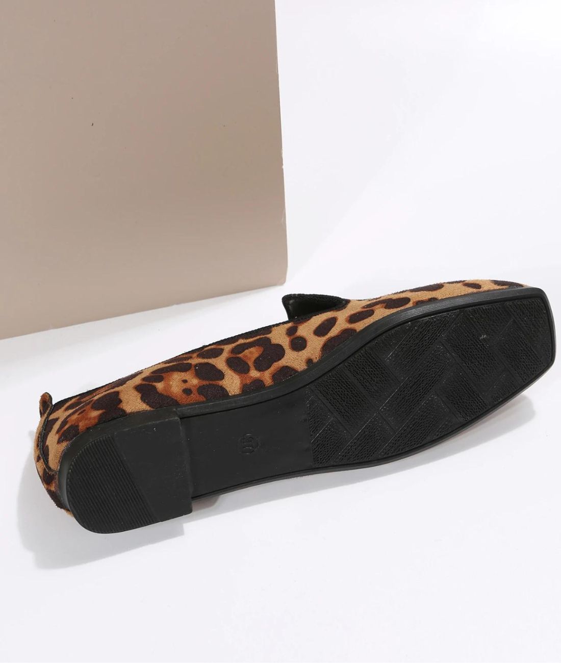 Mocassin Imprimé Léopard en Cuir – Femme