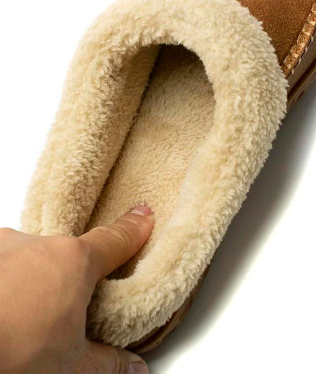 Mocassins Indiens D’hiver En Suédine Fourrés