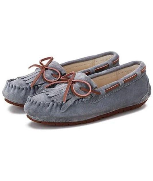 Mocassins Indiens À Lacets Et Franges