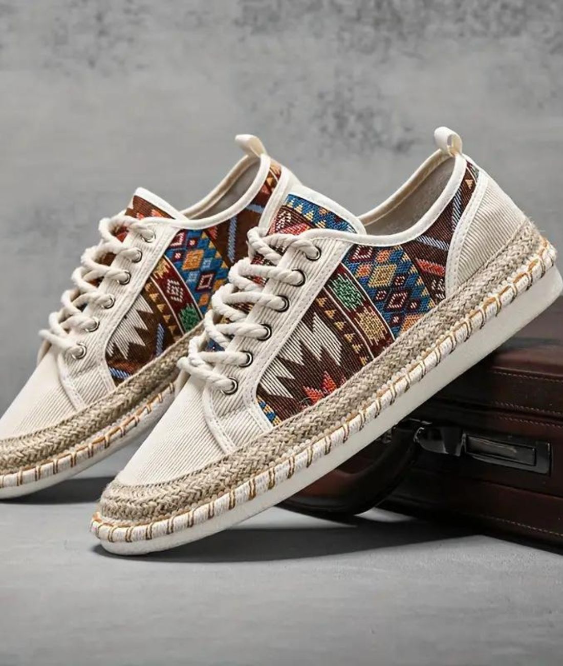 Mocassins Indiens En Toile