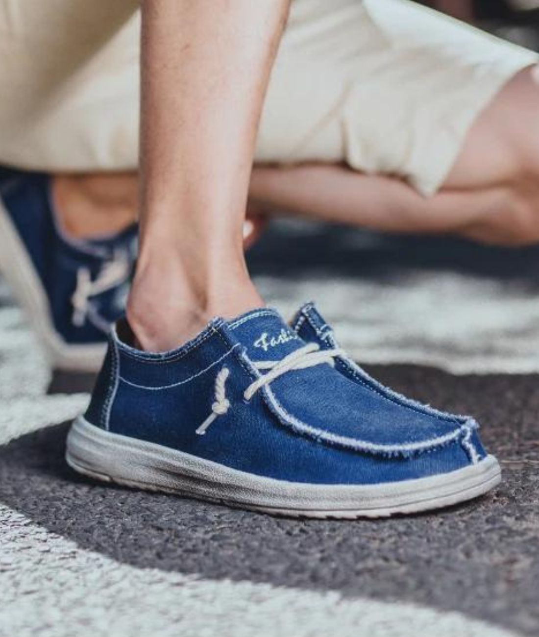 Mocassins Légers Et Décontractés Pour Homme En Tissu