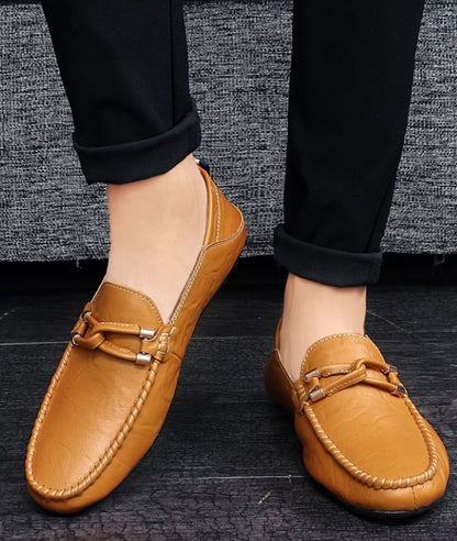 Mocassin de Mariage en Cuir Synthétique Camel – Homme
