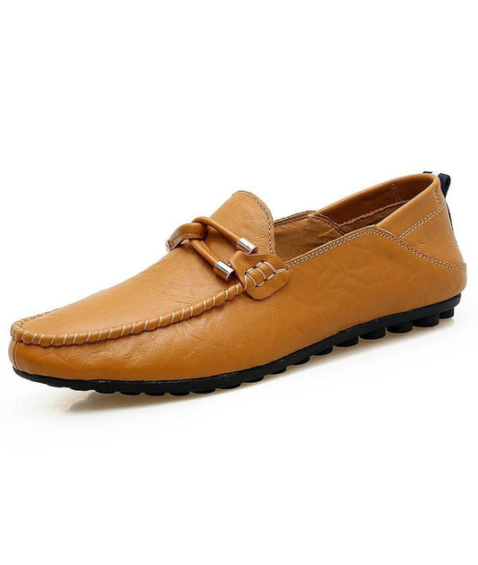 Mocassin de Mariage en Cuir Synthétique Camel – Homme