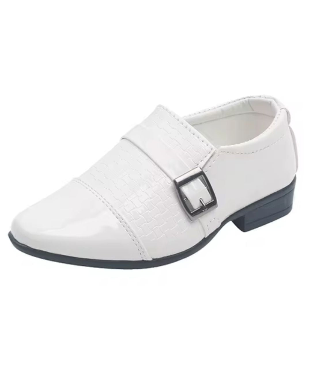 Mocassin de Mariage en Cuir Blanc – Enfant