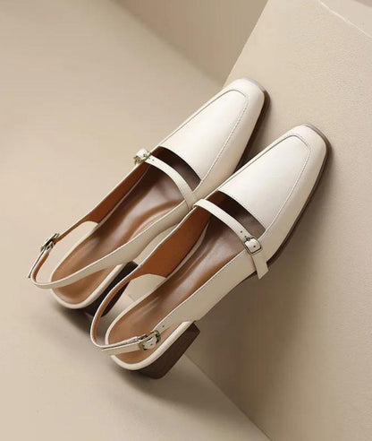 Mocassins Mule À Talons Carrés Pour Femme