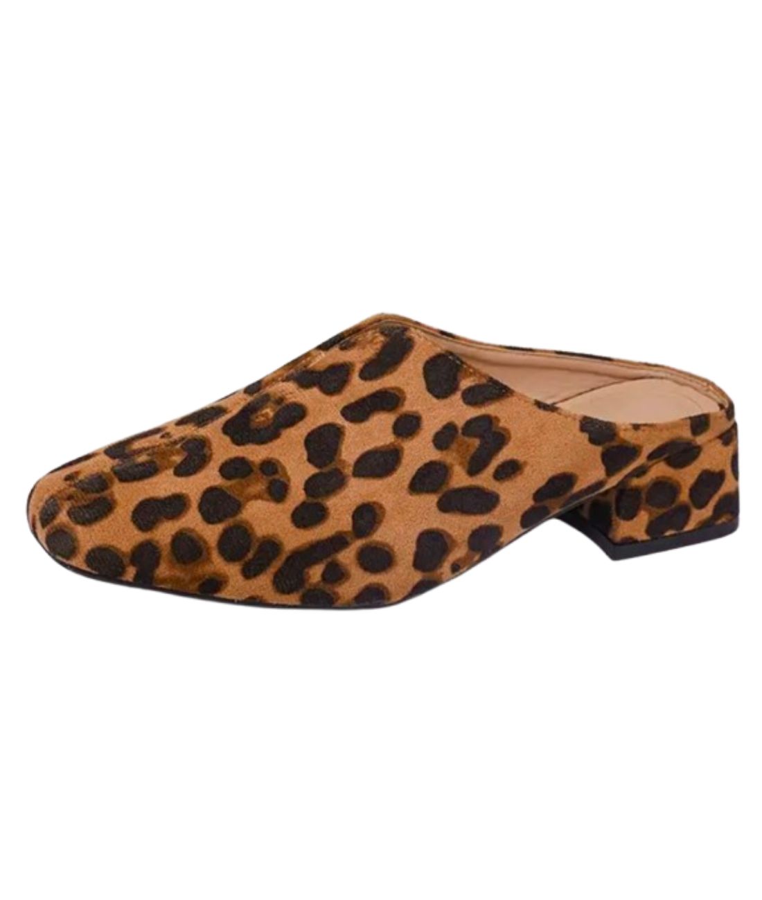Mocassin Mule Sport en Toile Léopard – Femme