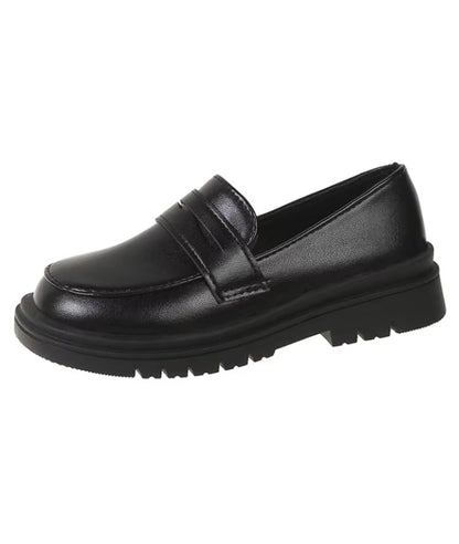 Mocassins Noir Brillant De Printemps Pour Garçons
