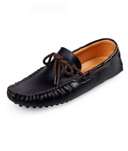 Mocassins Noirs Classiques en Effet cuir Synthétique Pour Homme
