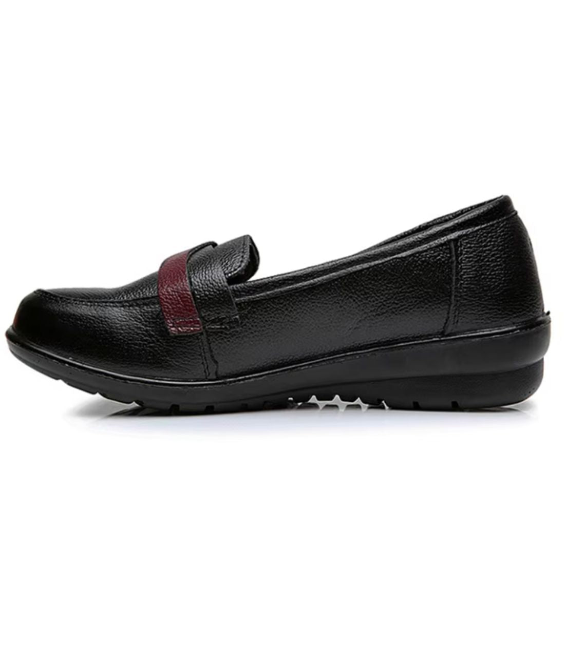Mocassins Noirs À Semelles Compensées Pour Femme