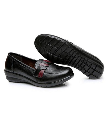 Mocassins Noirs À Semelles Compensées Pour Femme