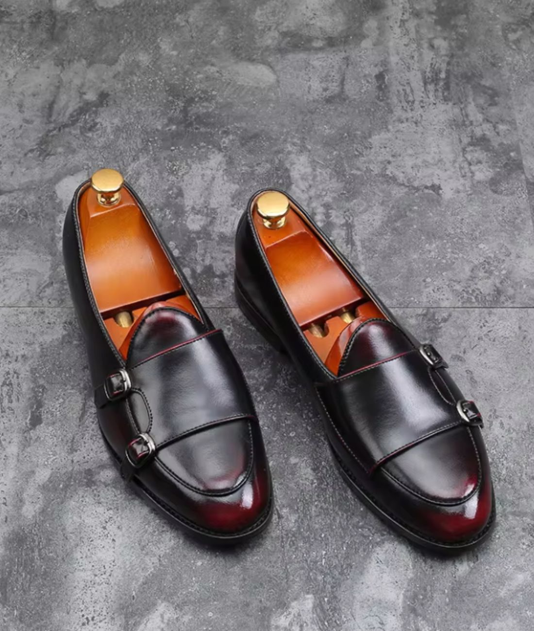 Mocassin en Effet vernis Noir Profond – Homme