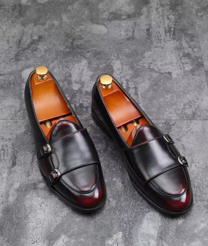 Mocassin en Effet vernis Noir Profond – Homme
