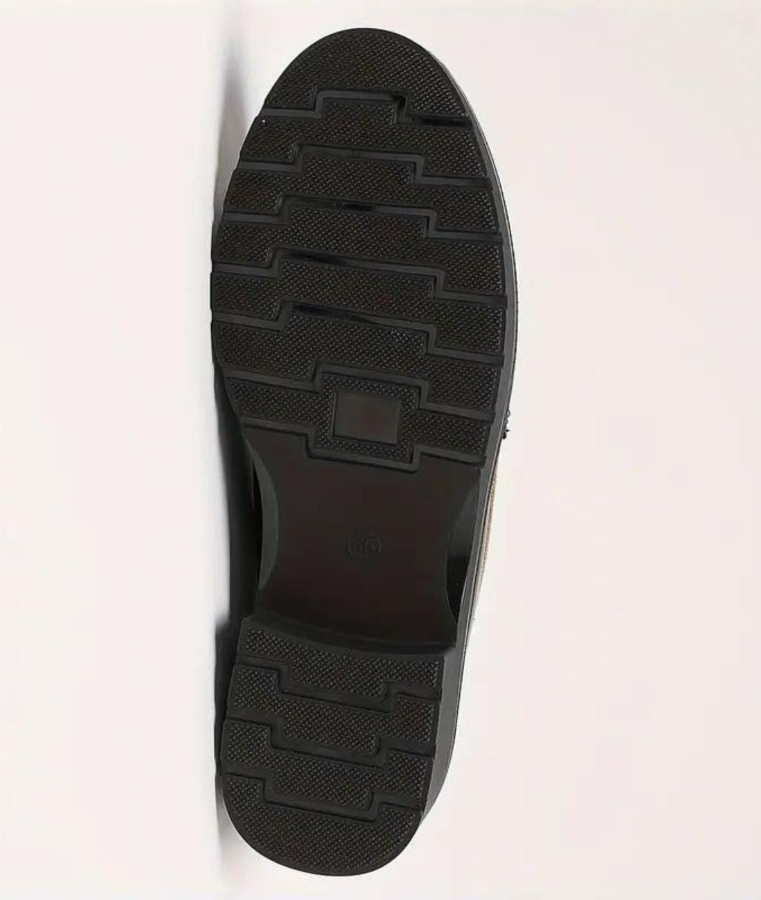 Mocassin à Franges en Effet vernis Noir Profond – Femme