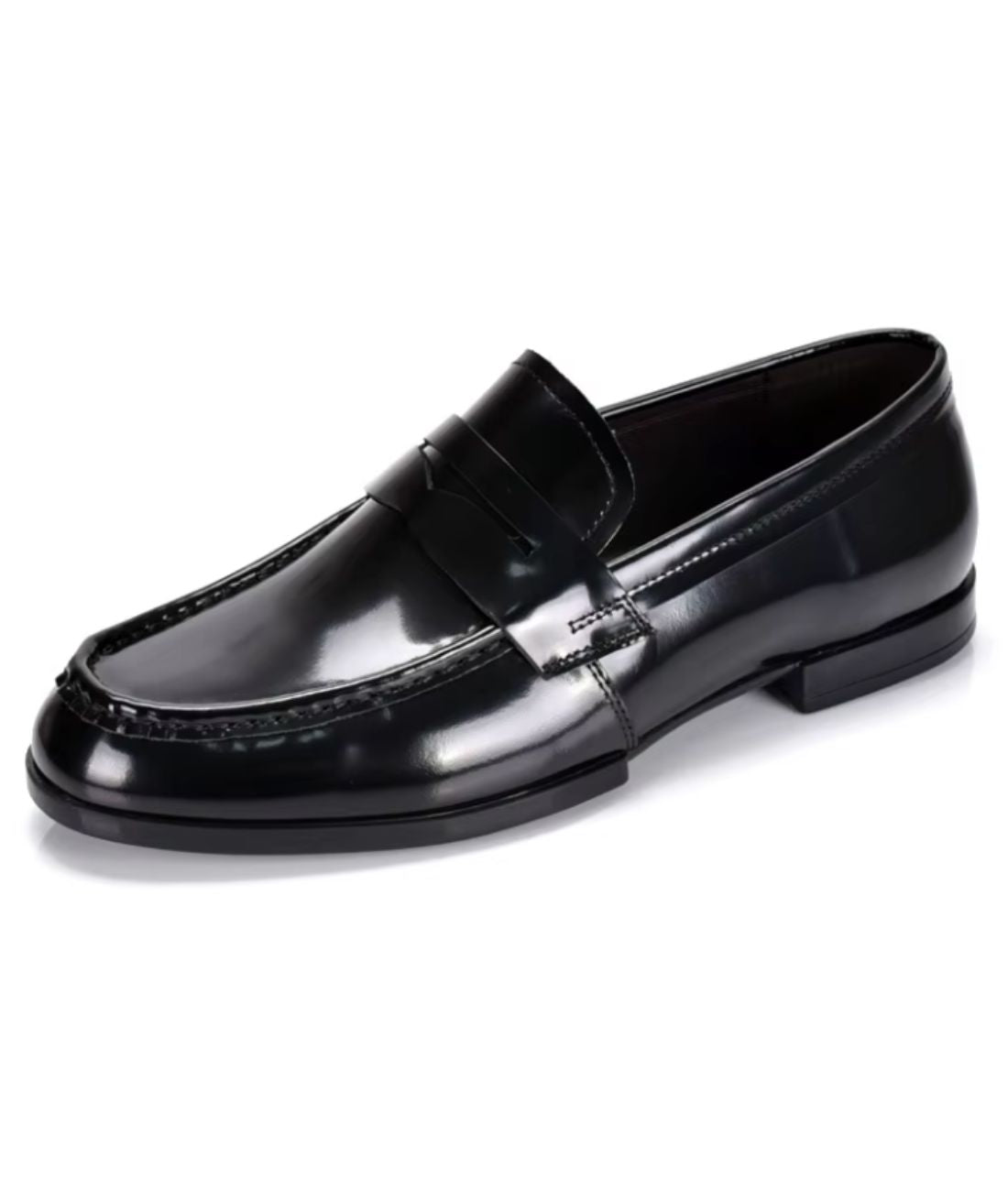 Mocassin en Effet vernis Noir Profond – Homme