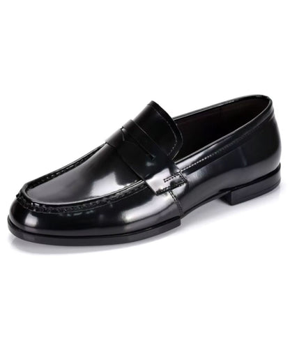 Mocassin en Effet vernis Noir Profond – Homme