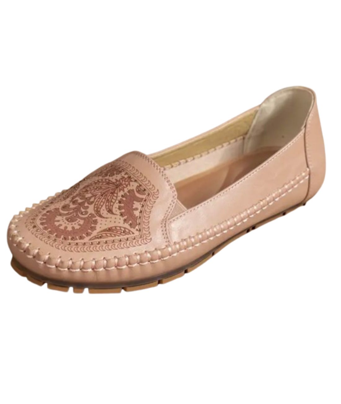 Mocassins Orthopédiques Ajourés en Effet cuir Synthétique Pour Femme