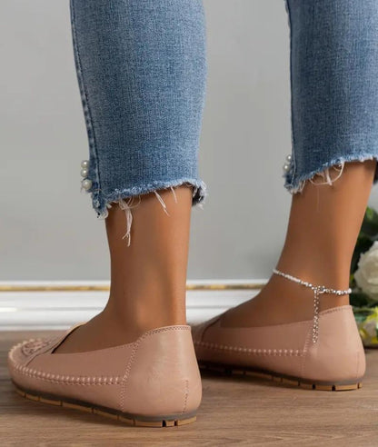Mocassins Orthopédiques Ajourés en Effet cuir Synthétique Pour Femme