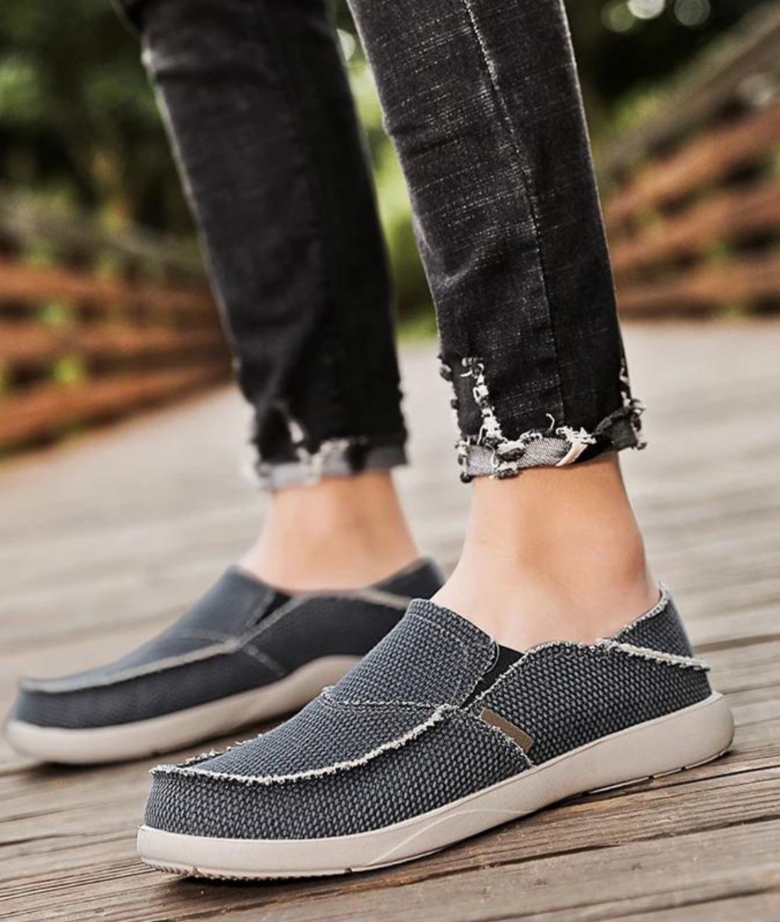 Mocassins Orthopédiques Avec Coutures Apparentes Pour Homme