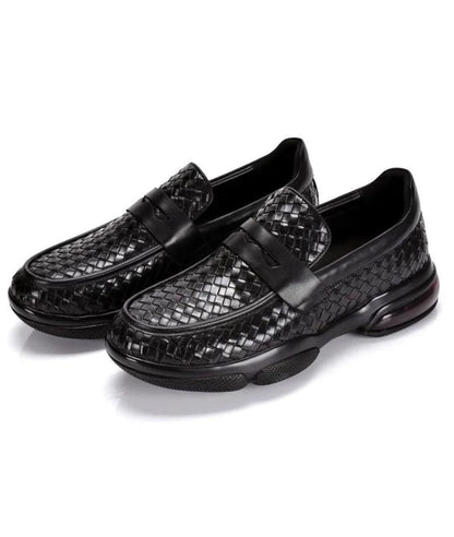 Mocassin Orthopédique en Effet cuir Noir Profond – Femme
