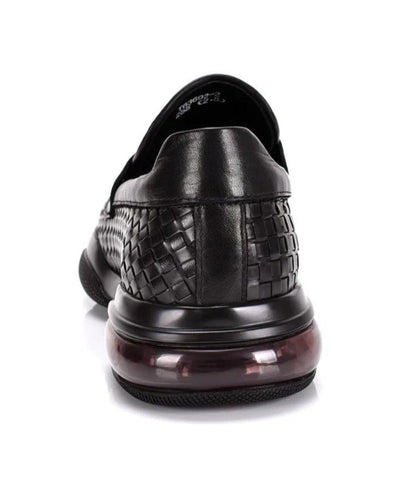 Mocassin Orthopédique en Effet cuir Noir Profond – Femme