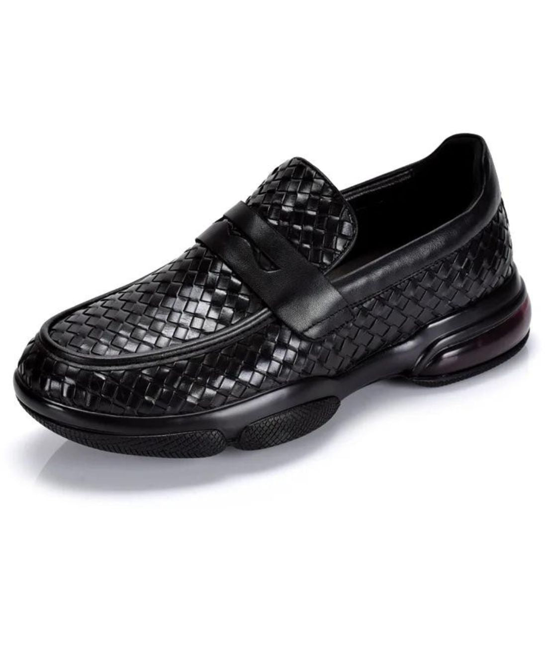 Mocassin Orthopédique en Effet cuir Noir Profond – Femme