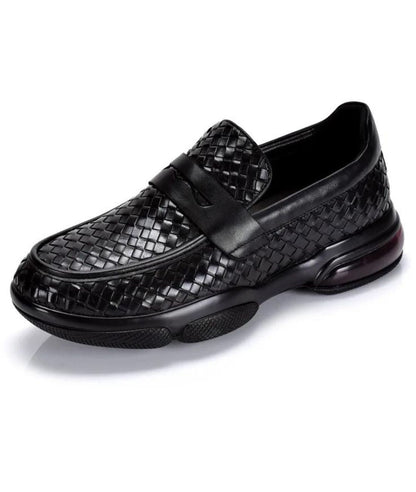Mocassin Orthopédique en Effet cuir Noir Profond – Femme