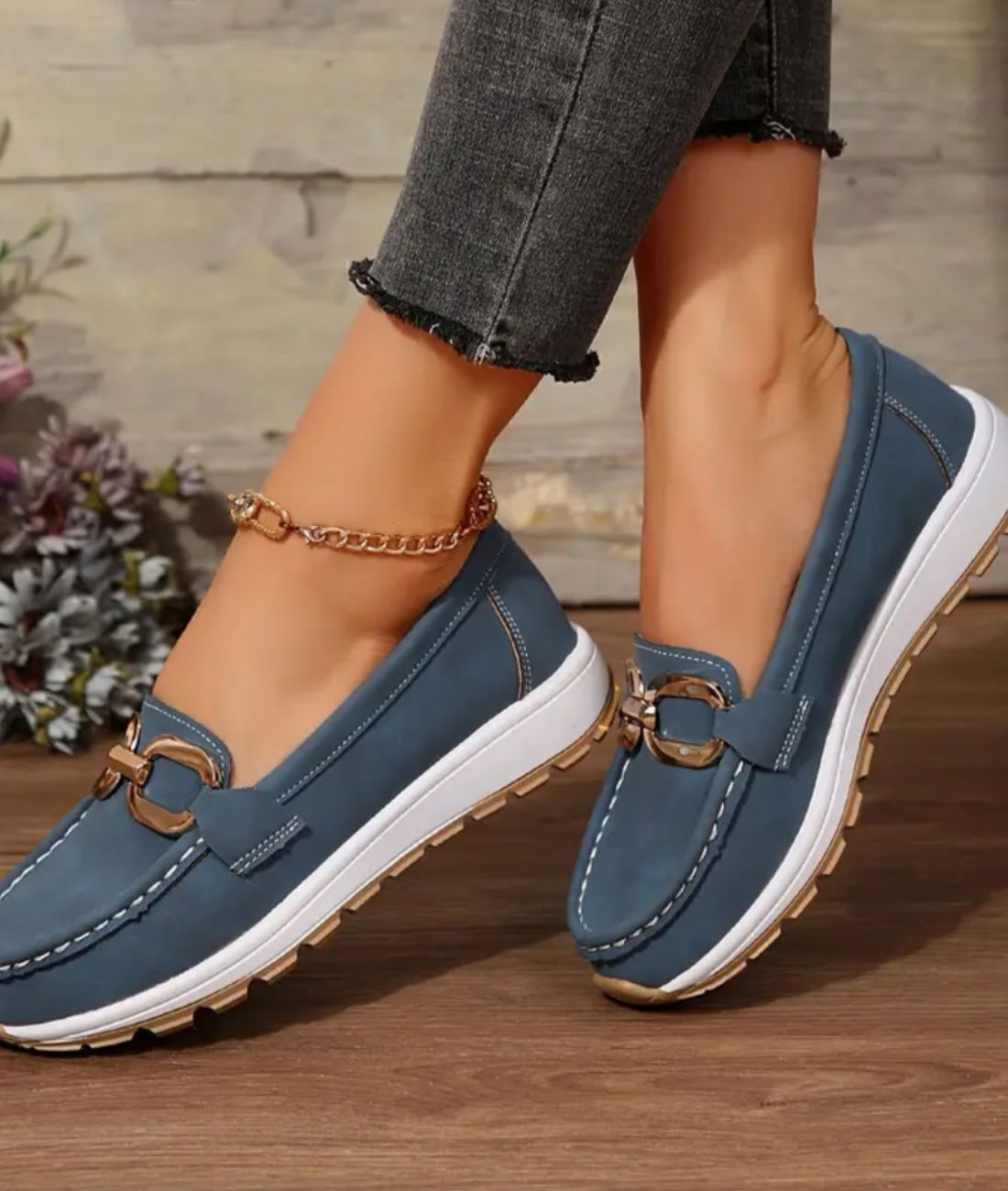 Mocassins Orthopédiques En Suédine Compensés