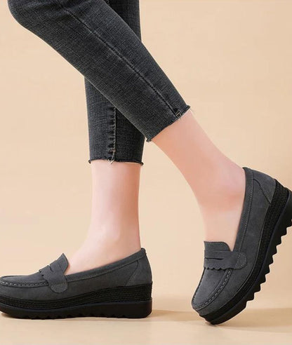 Mocassin Orthopédique en Suédine Bleu Marine – Femme