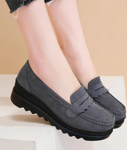 Mocassin Orthopédique en Suédine Bleu Marine – Femme