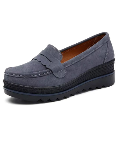Mocassin Orthopédique en Suédine Bleu Marine – Femme
