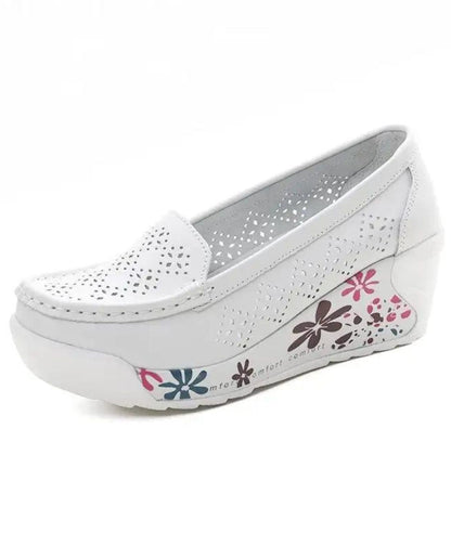 Mocassins Orthopédiques À Fleurs Pour Femme