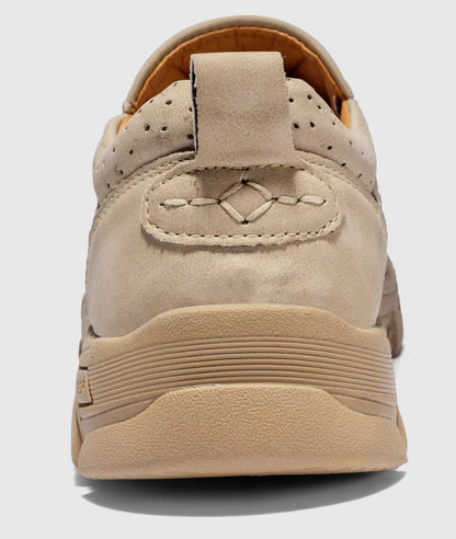Mocassin Orthopédique en Effet cuir Beige Sable – Homme