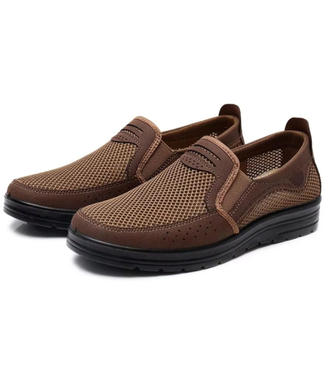 Mocassin Orthopédique en Effet cuir Noir Profond – Homme