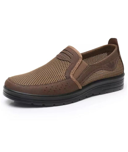Mocassin Orthopédique en Effet cuir Noir Profond – Homme