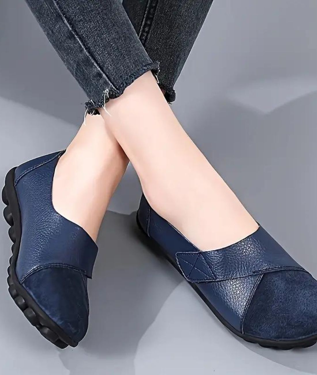 Mocassins Orthopédiques À Scratch Pour Femme