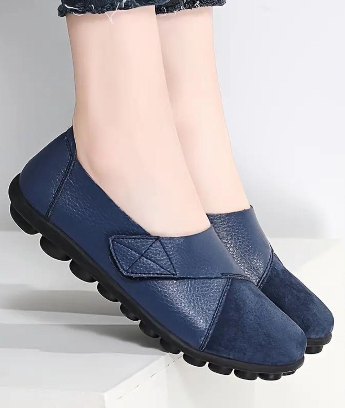 Mocassins Orthopédiques À Scratch Pour Femme