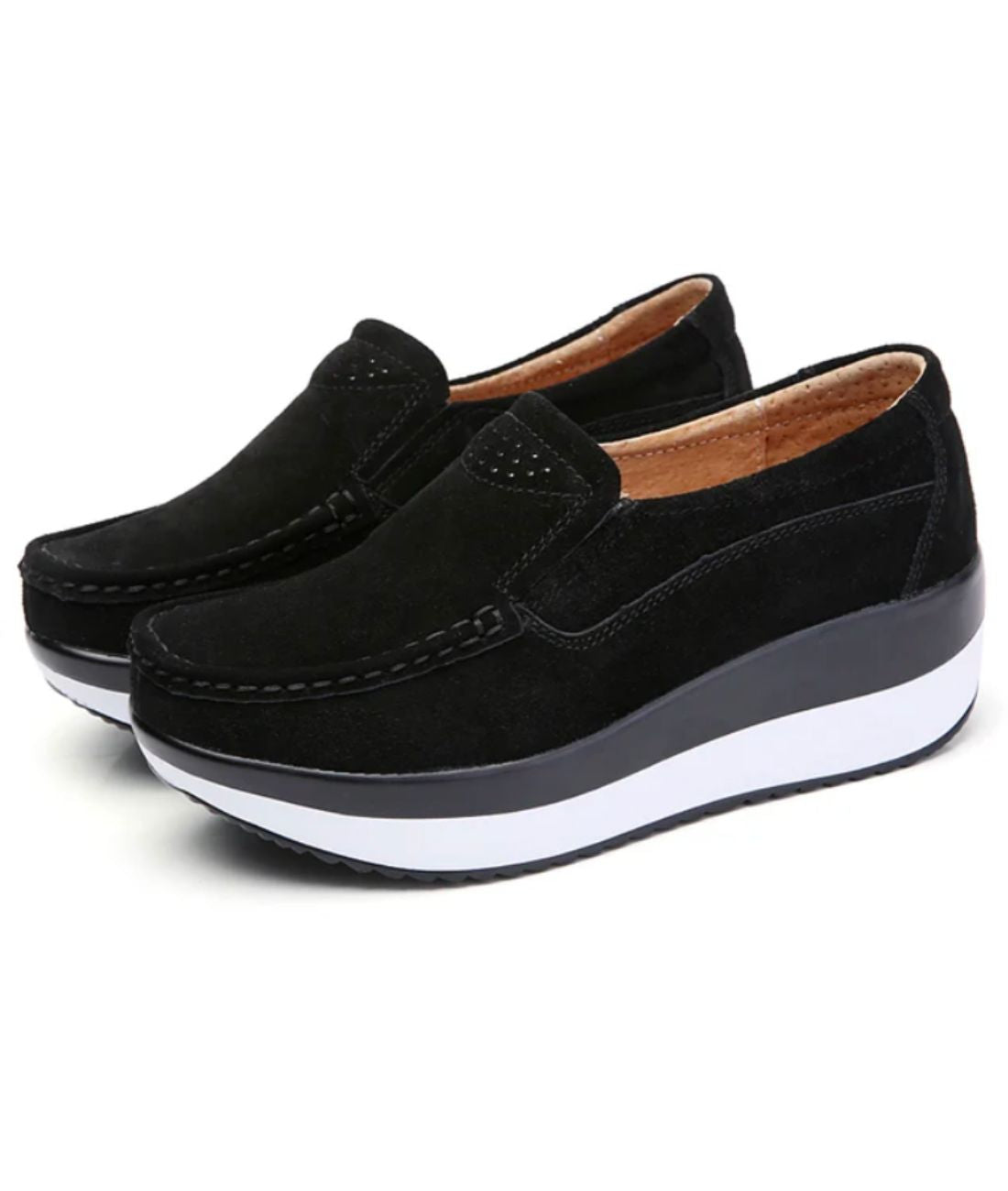 Mocassins Orthopédiques À Semelle Compensée Pour Femme