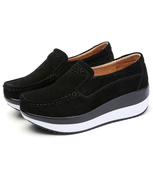 Mocassins Orthopédiques À Semelle Compensée Pour Femme