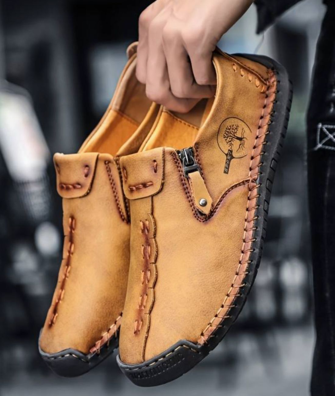 Mocassins Plats en Effet cuir Synthétique Pour Hommes