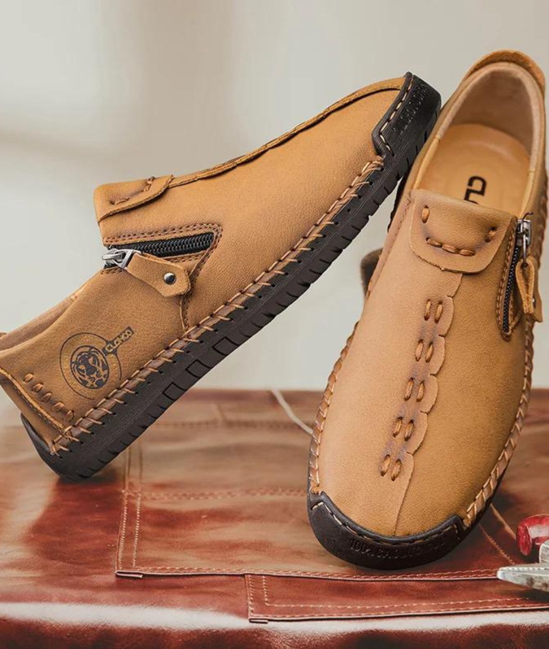 Mocassins Plats en Effet cuir Synthétique Pour Hommes