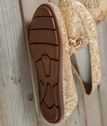 Mocassins Printemps Été Pailletés Pour Femme