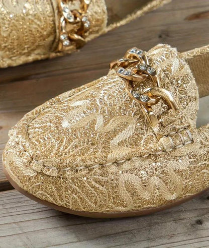 Mocassins Printemps Été Pailletés Pour Femme