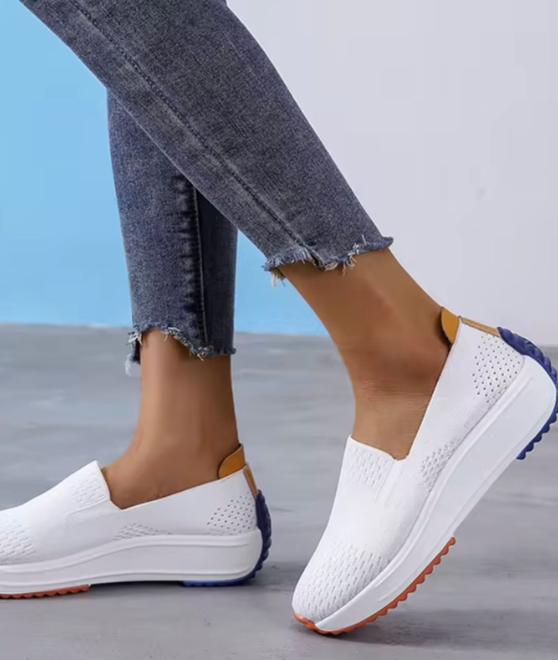 Mocassins Respirants À Semelles Compensées