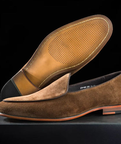 Mocassins Simples À Talons Et Semelle Épaisse