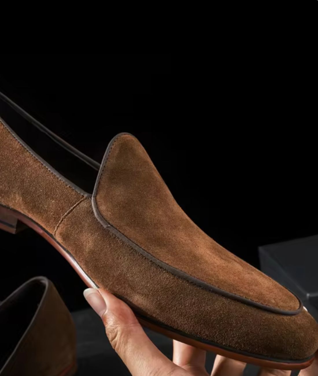 Mocassins Simples À Talons Et Semelle Épaisse